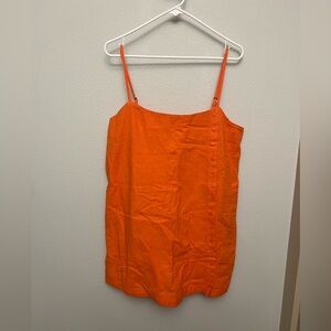 Size L - Abercrombie Orange Linen dress